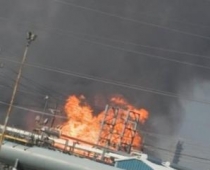 Пожар на заводе по переработке газа в Монт-Белвью (Техас, США). Нефть мексиканский залив